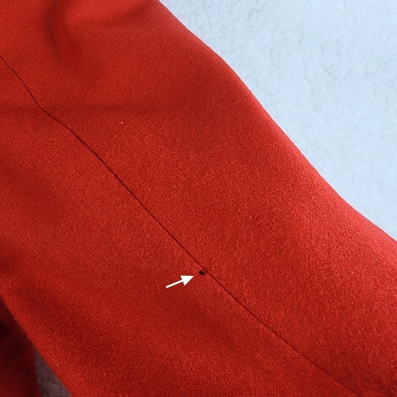 Vtg Bernard Zins Paris Women's Sz 8 Red Cashmere Wool Blazer Jacket Old Money - Picture 8 of 16